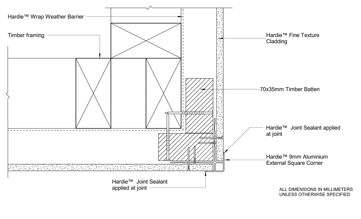 Navigate to HFTC Timber CFTB Aluminium Box External Corner Option