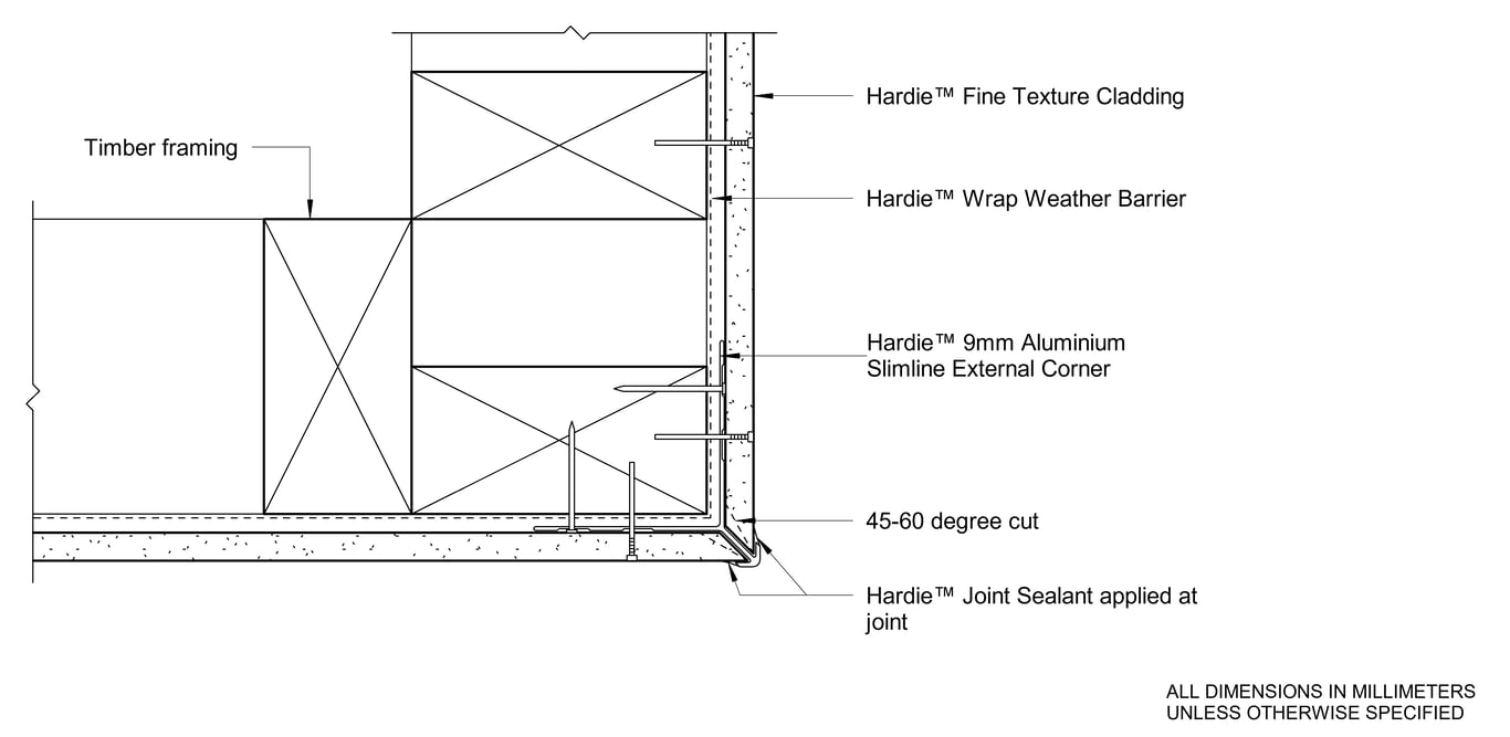 Navigate to HFTC Timber DF Slimline External Corner Option