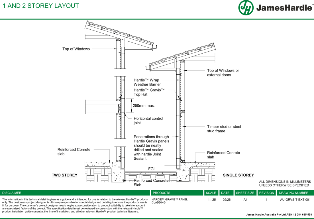 Image of AU-GRVS-T-EXT-001 - 1 AND 2 STOREY LAYOUT