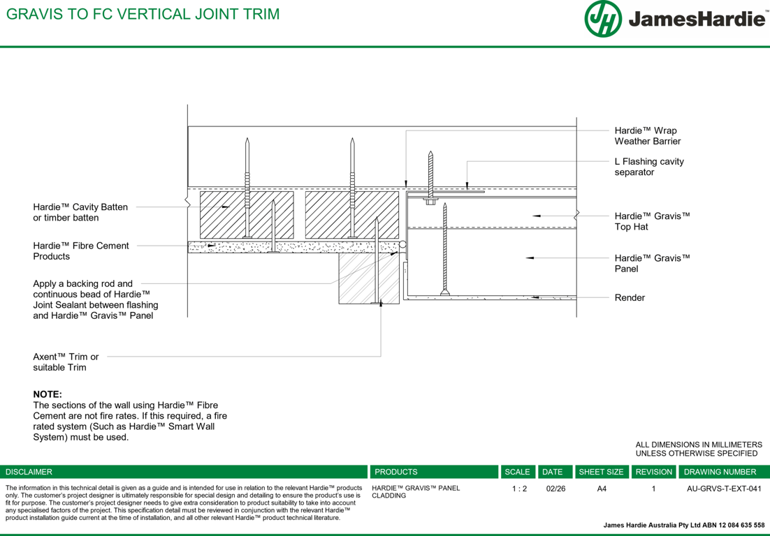 Navigate to AU-GRVS-T-EXT-041 - GRAVIS TO FC VERTICAL JOINT TRIM
