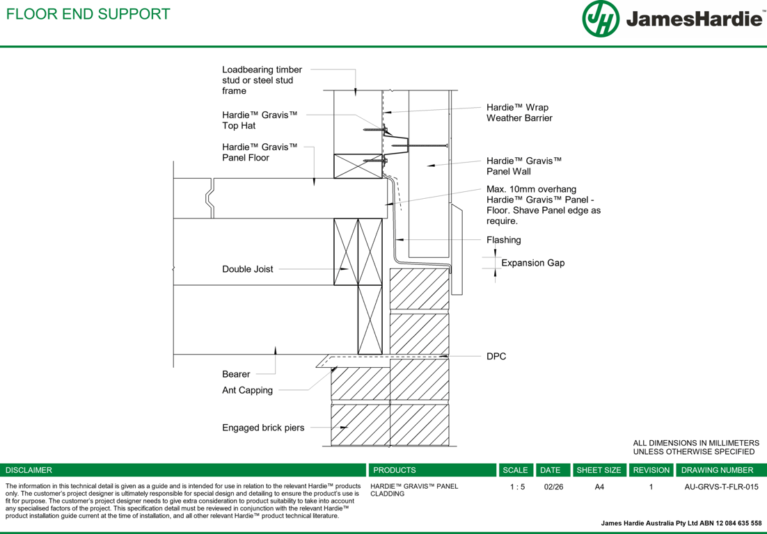 Navigate to AU-GRVS-T-FLR-015 - FLOOR END SUPPORT