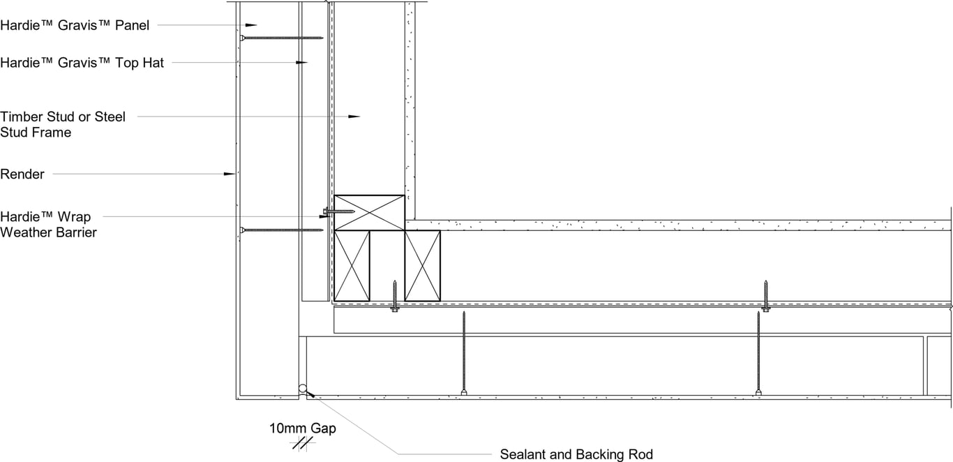 Navigate to GRVS EXT WALL Control Joint At External Corner