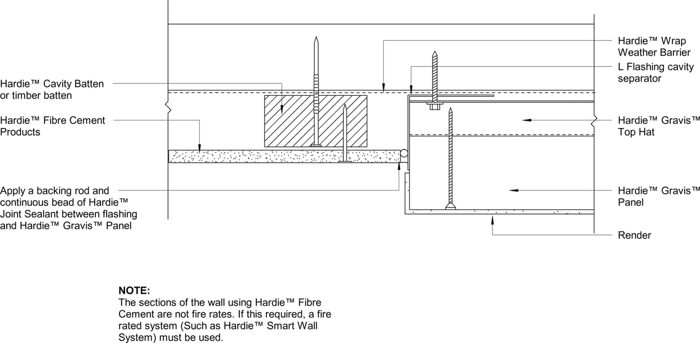 Navigate to GRVS EXT WALL Gravis To FC Vertical Joint Sealant