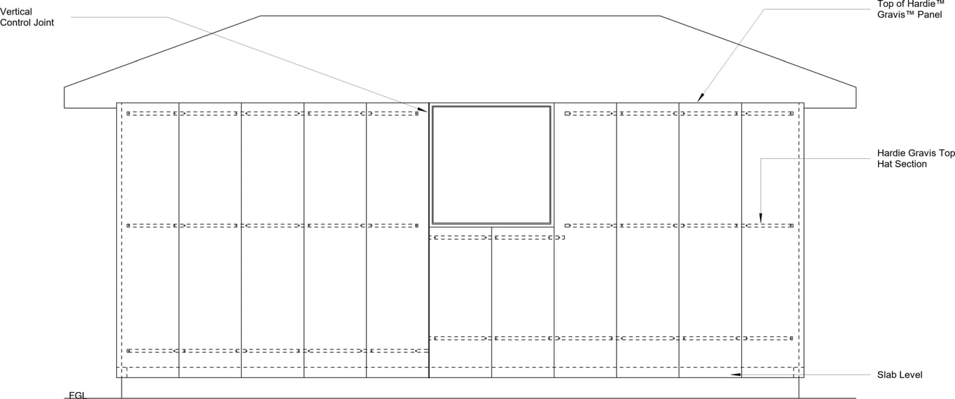 Navigate to GRVS EXT WALL Single Storey Hip Roof Panel Layout