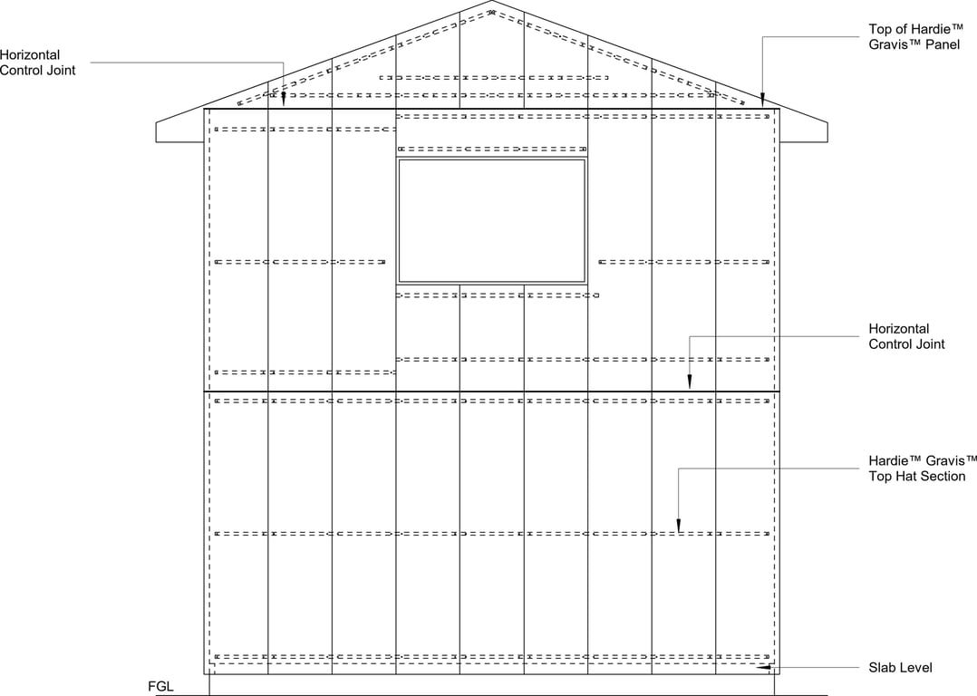 Navigate to GRVS EXT WALL Two Storey Gable Roof Panel Layout