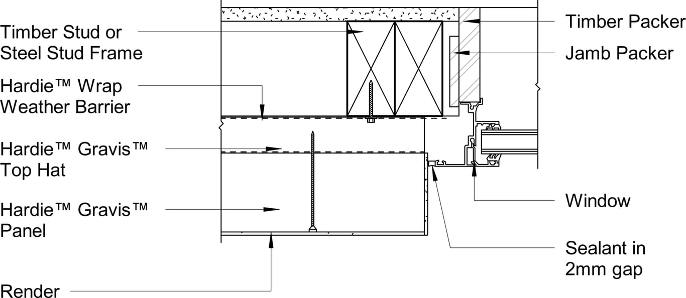 Navigate to GRVS EXT WALL Window Jamb Detail
