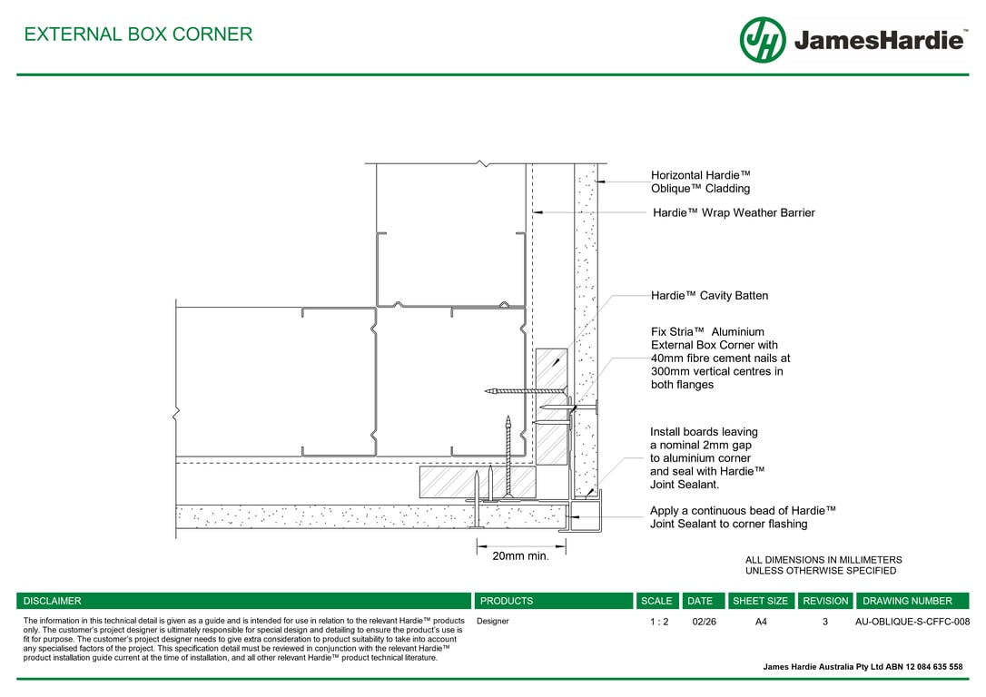 Navigate to AU-OBLIQUE-S-CFFC-008 - EXTERNAL BOX CORNER