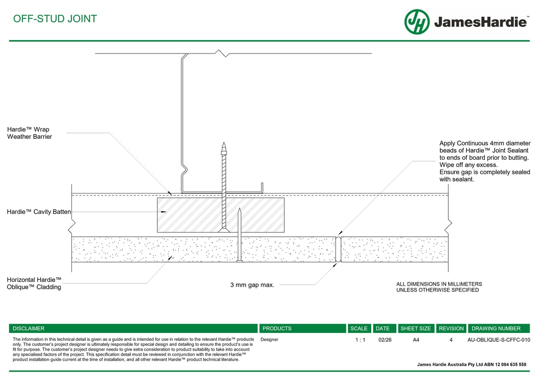 Navigate to AU-OBLIQUE-S-CFFC-010 - OFF-STUD JOINT
