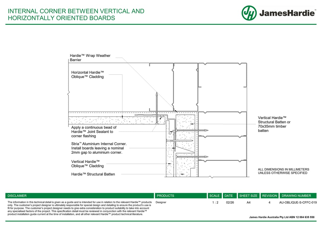 Navigate to AU-OBLIQUE-S-CFFC-019 - INTERNAL CORNER BETWEEN VERTICAL AND HORIZONTALLY ORIENTED BOARDS