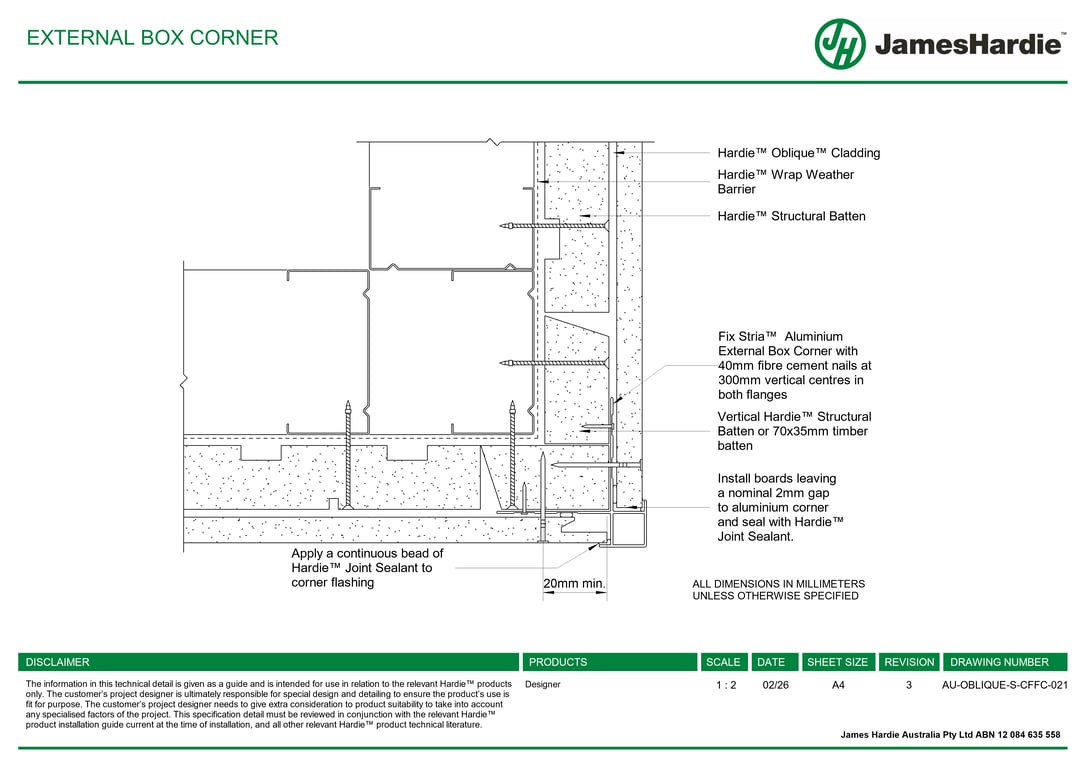 Navigate to AU-OBLIQUE-S-CFFC-021 - EXTERNAL BOX CORNER