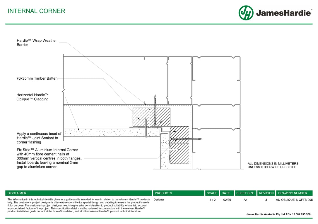 Navigate to AU-OBLIQUE-S-CFTB-005 - INTERNAL CORNER