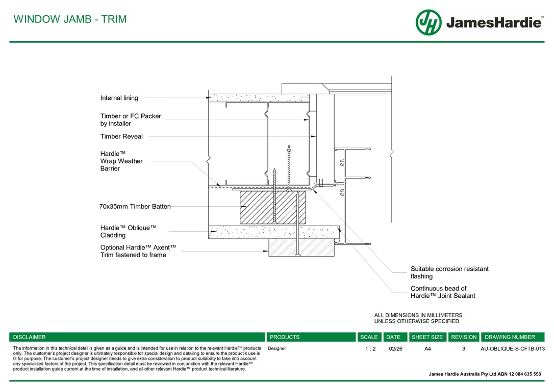 Navigate to AU-OBLIQUE-S-CFTB-013 - WINDOW JAMB - TRIM