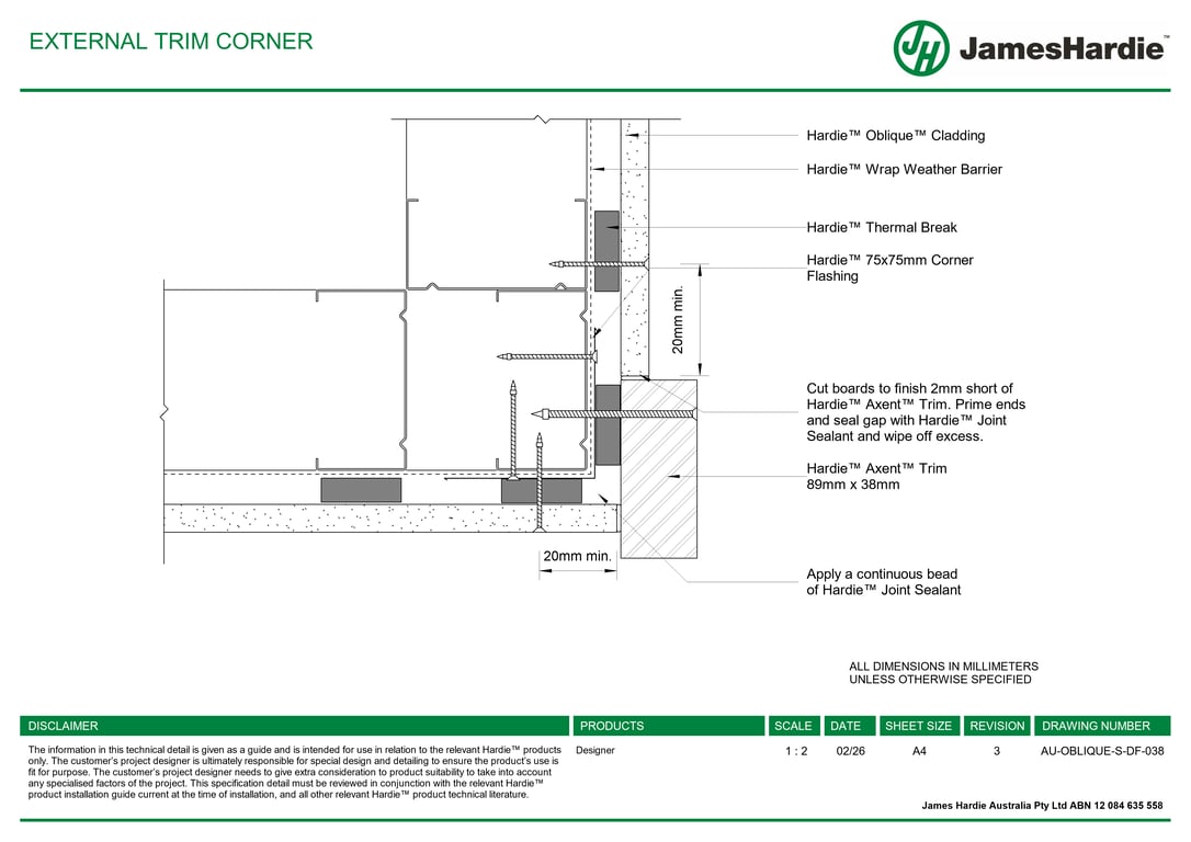 Navigate to AU-OBLIQUE-S-DF-038 - EXTERNAL TRIM CORNER