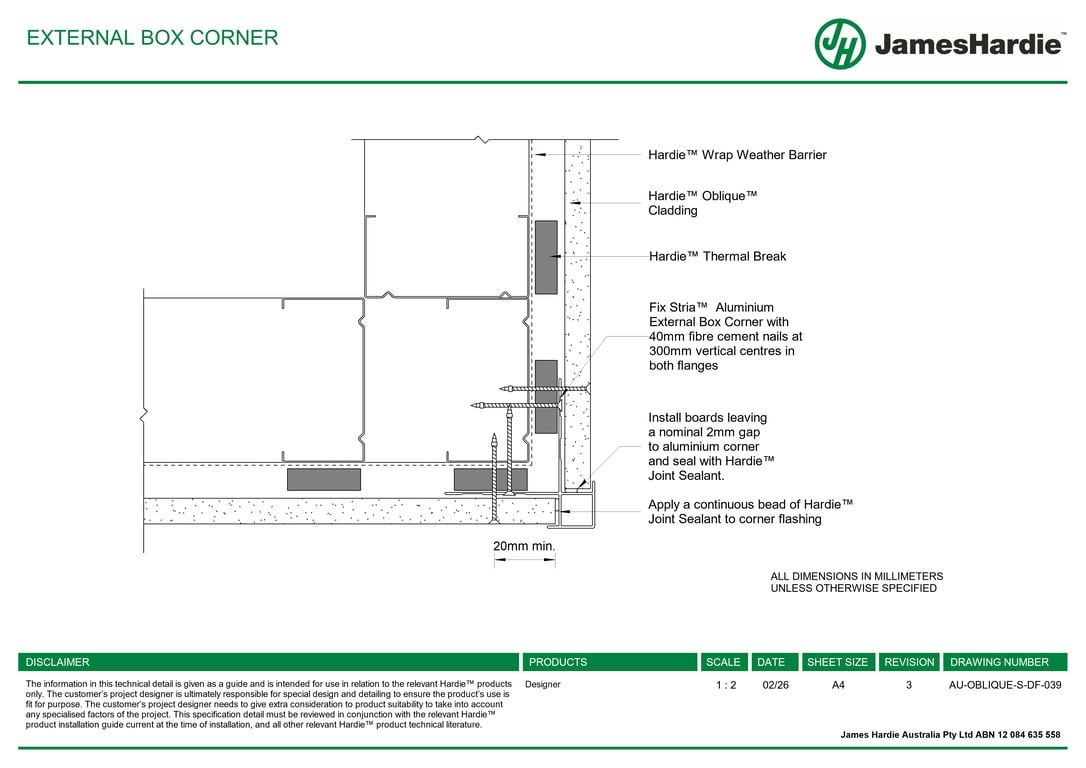 Navigate to AU-OBLIQUE-S-DF-039 - EXTERNAL BOX CORNER