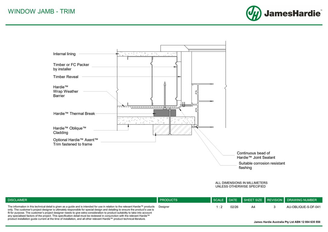 Navigate to AU-OBLIQUE-S-DF-041 - WINDOW JAMB - TRIM