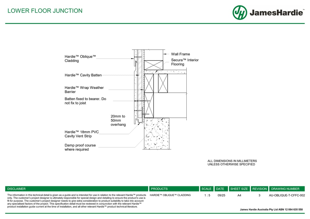 AU-OBLIQUE-T-CFFC-002 - LOWER FLOOR JUNCTION