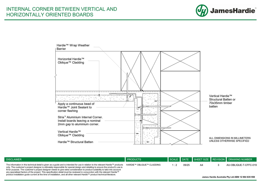 Navigate to AU-OBLIQUE-T-CFFC-019 - INTERNAL CORNER BETWEEN VERTICAL AND HORIZONTALLY ORIENTED BOARDS