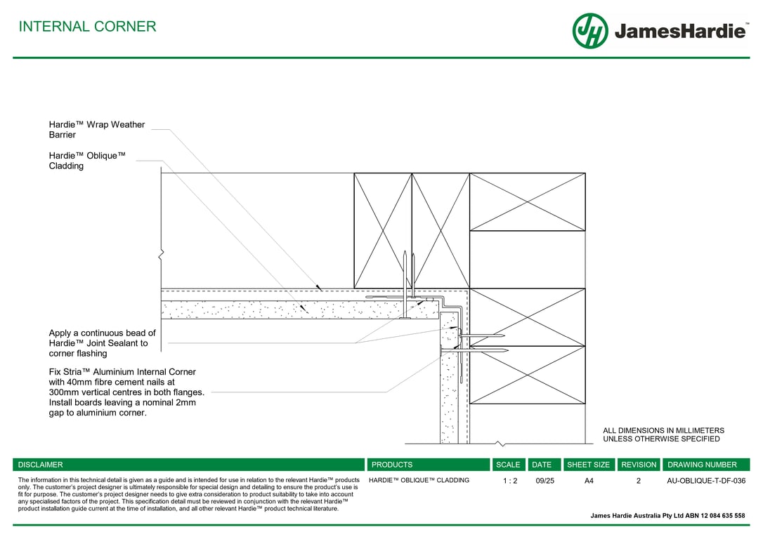 Navigate to AU-OBLIQUE-T-DF-036 - INTERNAL CORNER