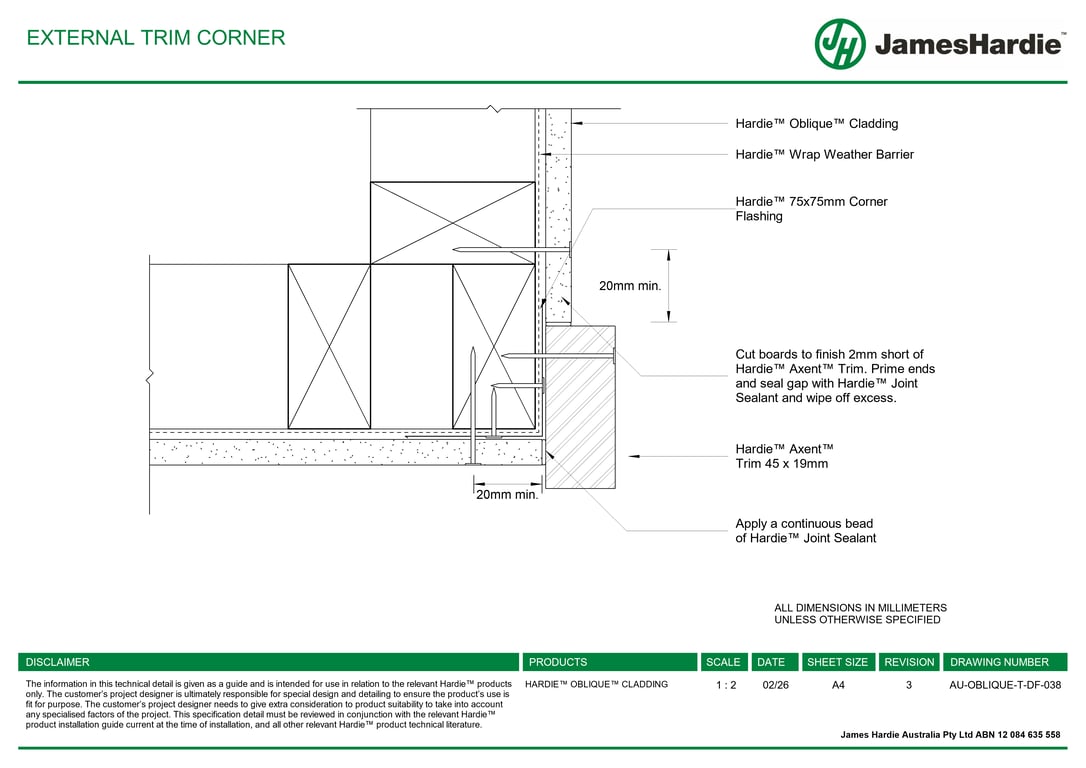 Navigate to AU-OBLIQUE-T-DF-038 - EXTERNAL TRIM CORNER