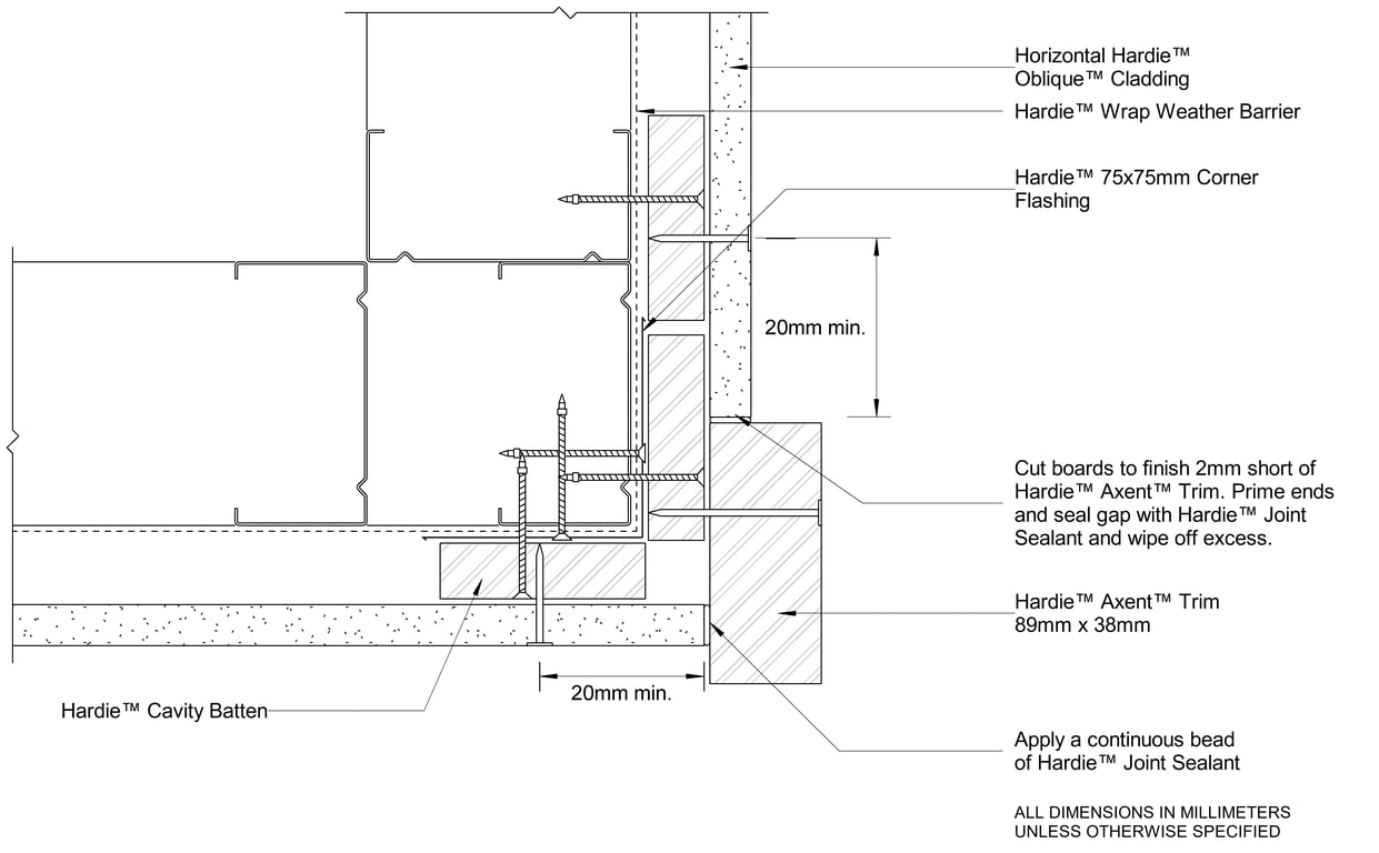 Navigate to OBLIQUE Steel CFFC External Trim Corner