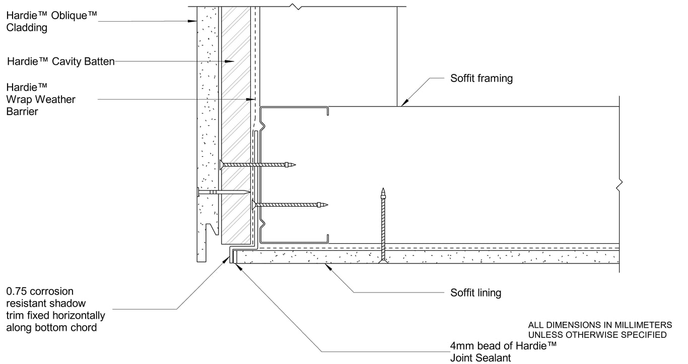 Navigate to OBLIQUE Steel CFFC Facade-Soffit Junction - Cavity Fix
