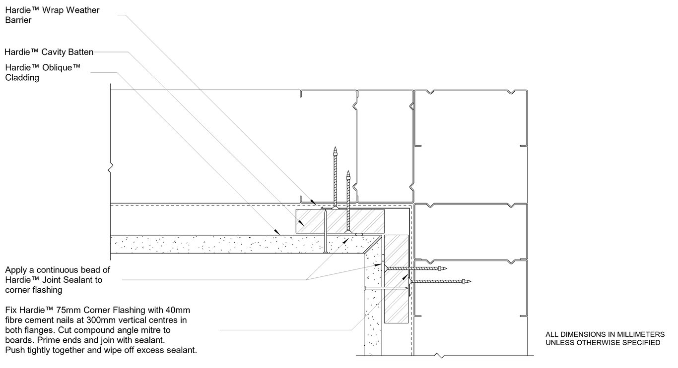 Navigate to OBLIQUE Steel CFFC Internal Mitre Corner