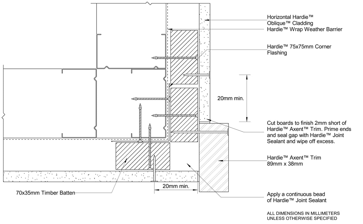 Navigate to OBLIQUE Steel CFTB External Trim Corner
