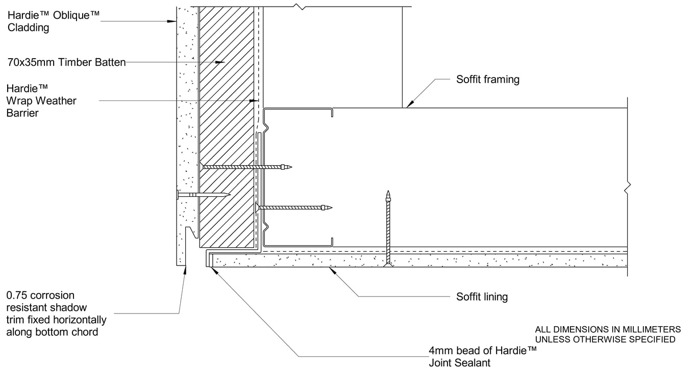 Navigate to OBLIQUE Steel CFTB Facade-Soffit Junction - Cavity Fix