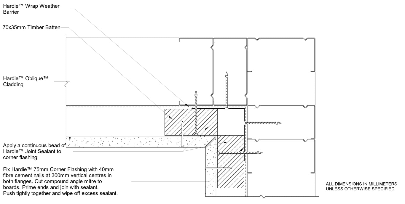 Navigate to OBLIQUE Steel CFTB Internal Mitre Corner