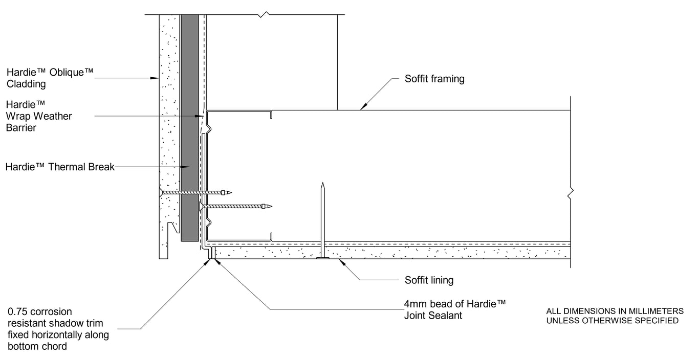 Navigate to OBLIQUE Steel DF Facade-Soffit Junction - Direct Fix