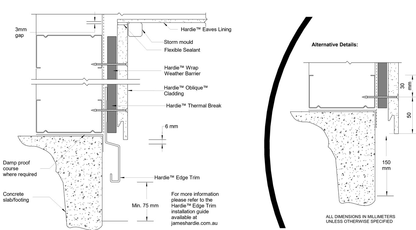 Navigate to OBLIQUE Steel DF Slab-Eave Junction Detail