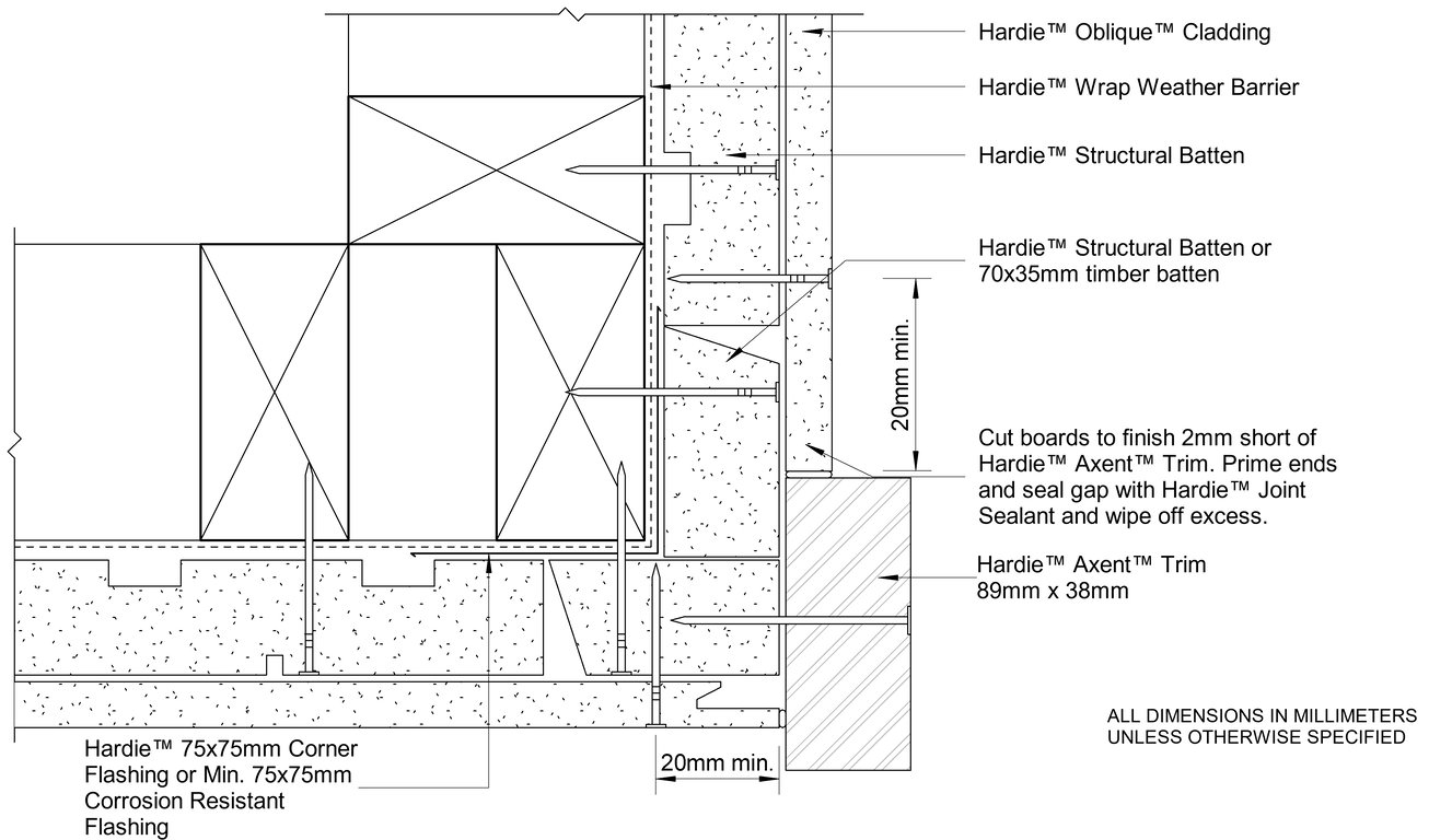Navigate to OBLIQUE Timber CFFC External Trim Corner With Castellated Batten
