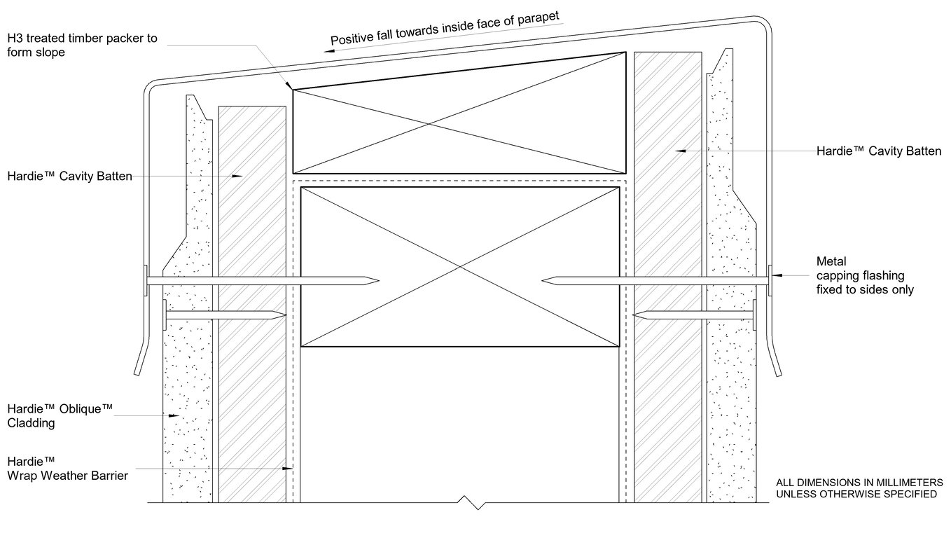 Navigate to OBLIQUE Timber CFFC Parapet Detail