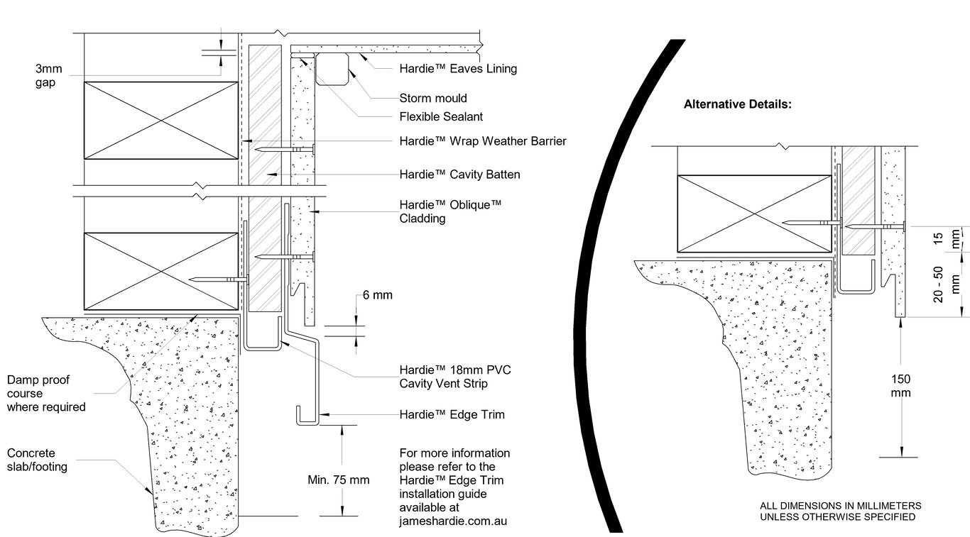 Navigate to OBLIQUE Timber CFFC Slab-Eave Junction Detail