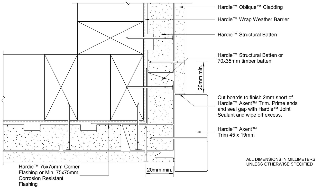 Navigate to OBLIQUE Timber CFTB External Trim Corner With Castellated Batten