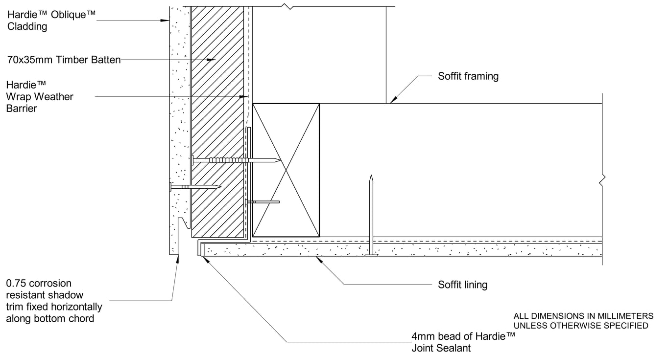 Navigate to OBLIQUE Timber CFTB Facade-Soffit Junction - Cavity Fix