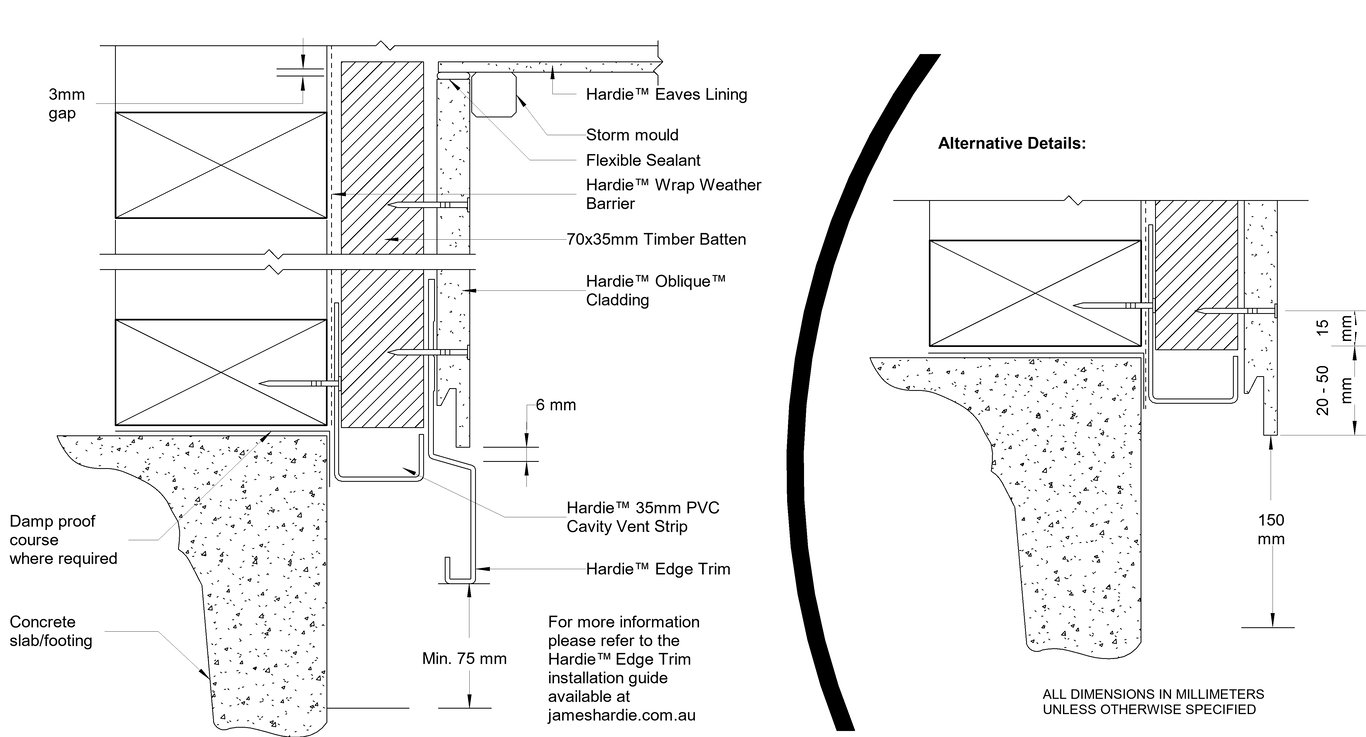 Navigate to OBLIQUE Timber CFTB Slab-Eave Junction Detail