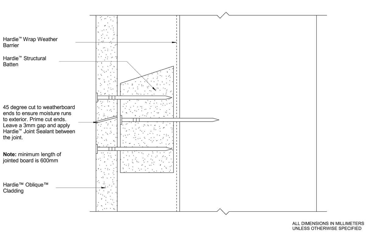 Navigate to OBLIQUE Timber CFTB Vertical Butt Joint Detail