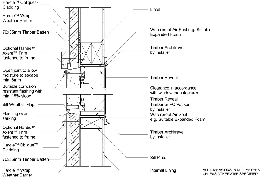Navigate to OBLIQUE Timber CFTB Window Head And Sill - Trim