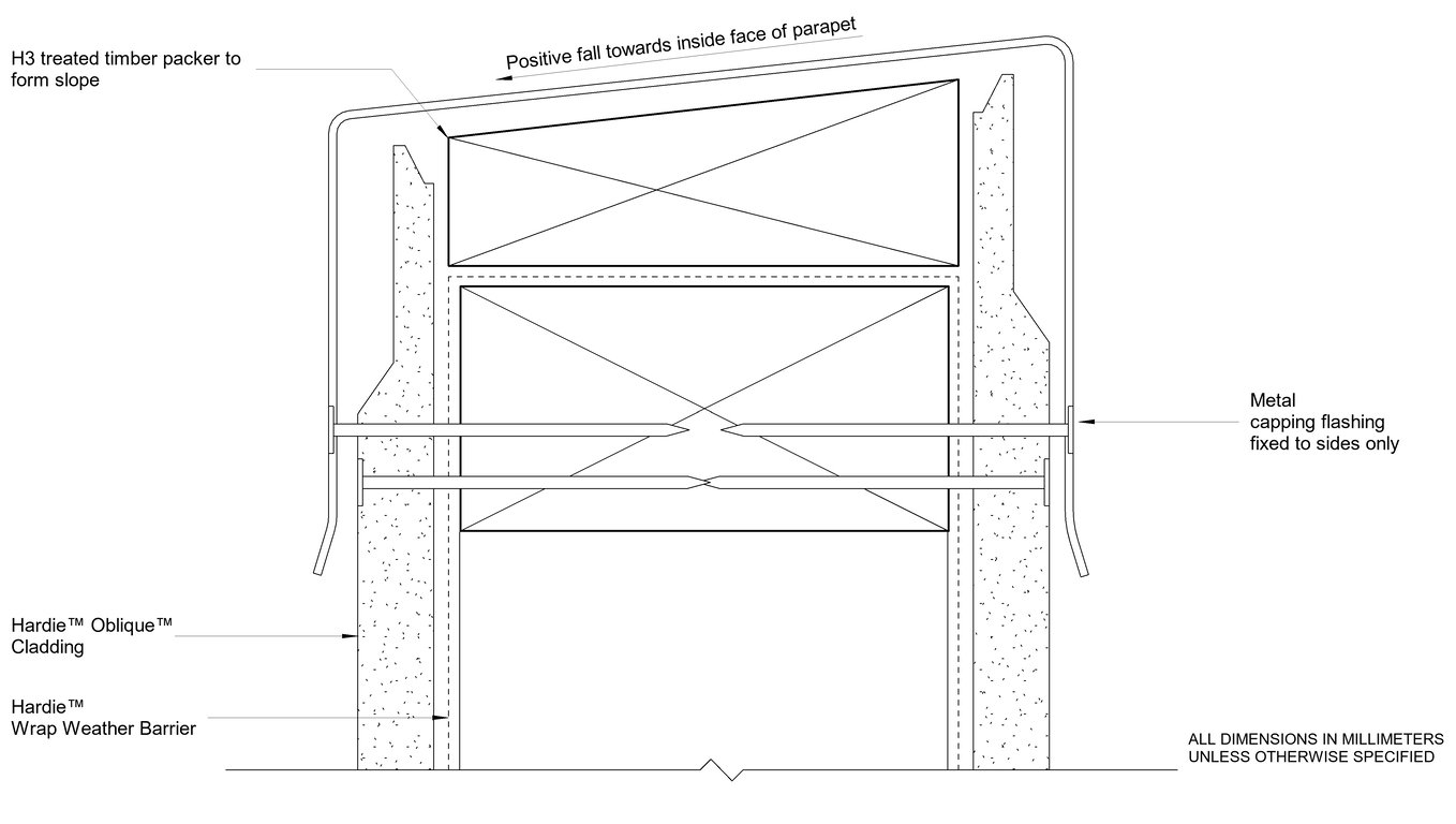 Navigate to OBLIQUE Timber DF Parapet Detail