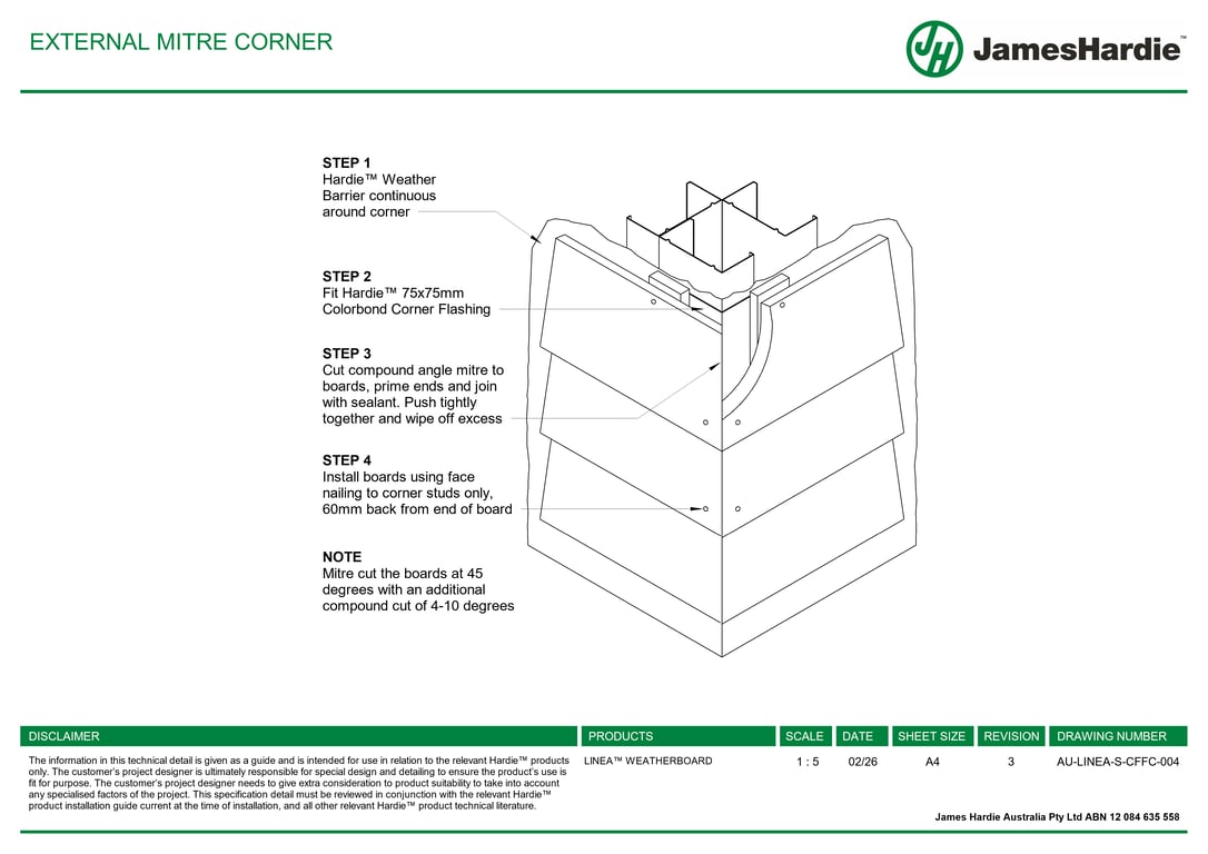 Navigate to AU-LINEA-S-CFFC-004 - EXTERNAL MITRE CORNER