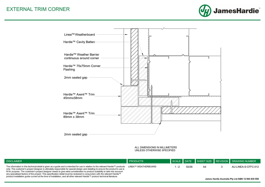 Navigate to AU-LINEA-S-CFFC-012 - EXTERNAL TRIM CORNER