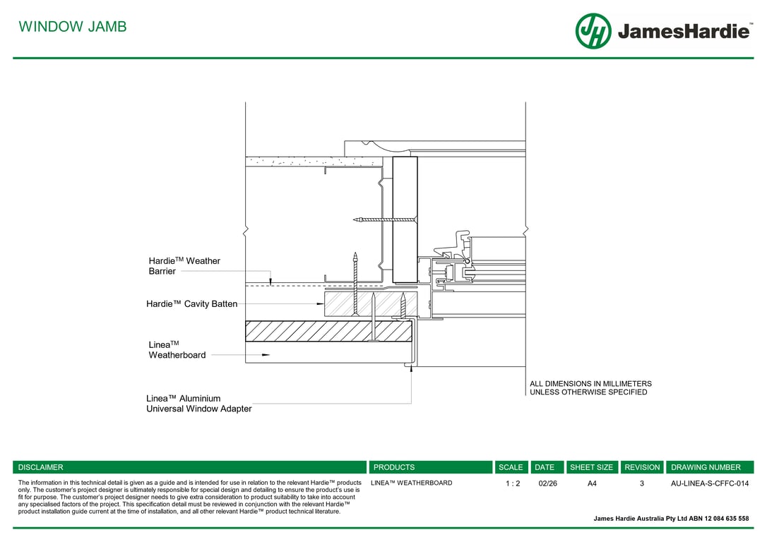 Navigate to AU-LINEA-S-CFFC-014 - WINDOW JAMB