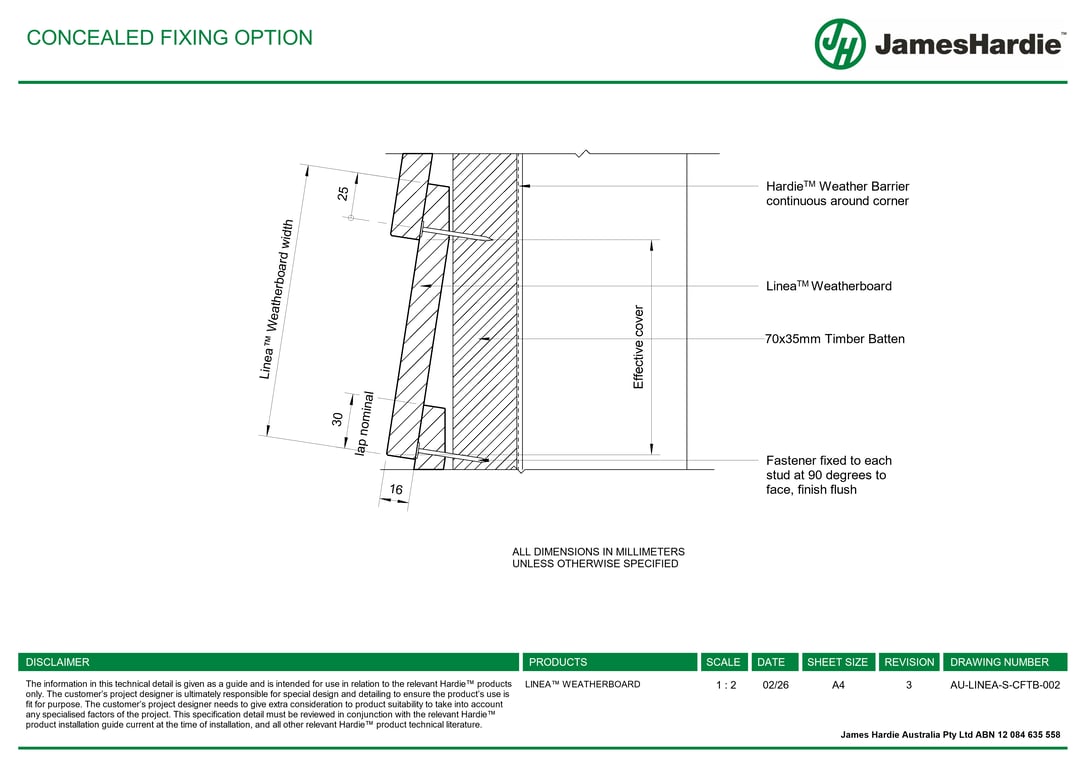 Navigate to AU-LINEA-S-CFTB-002 - CONCEALED FIXING OPTION