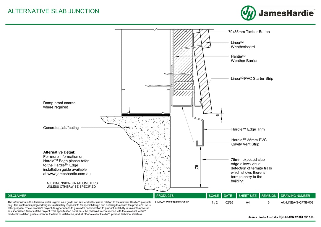Navigate to AU-LINEA-S-CFTB-009 - ALTERNATIVE SLAB JUNCTION