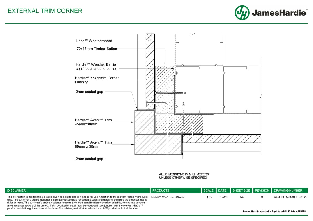 Navigate to AU-LINEA-S-CFTB-012 - EXTERNAL TRIM CORNER