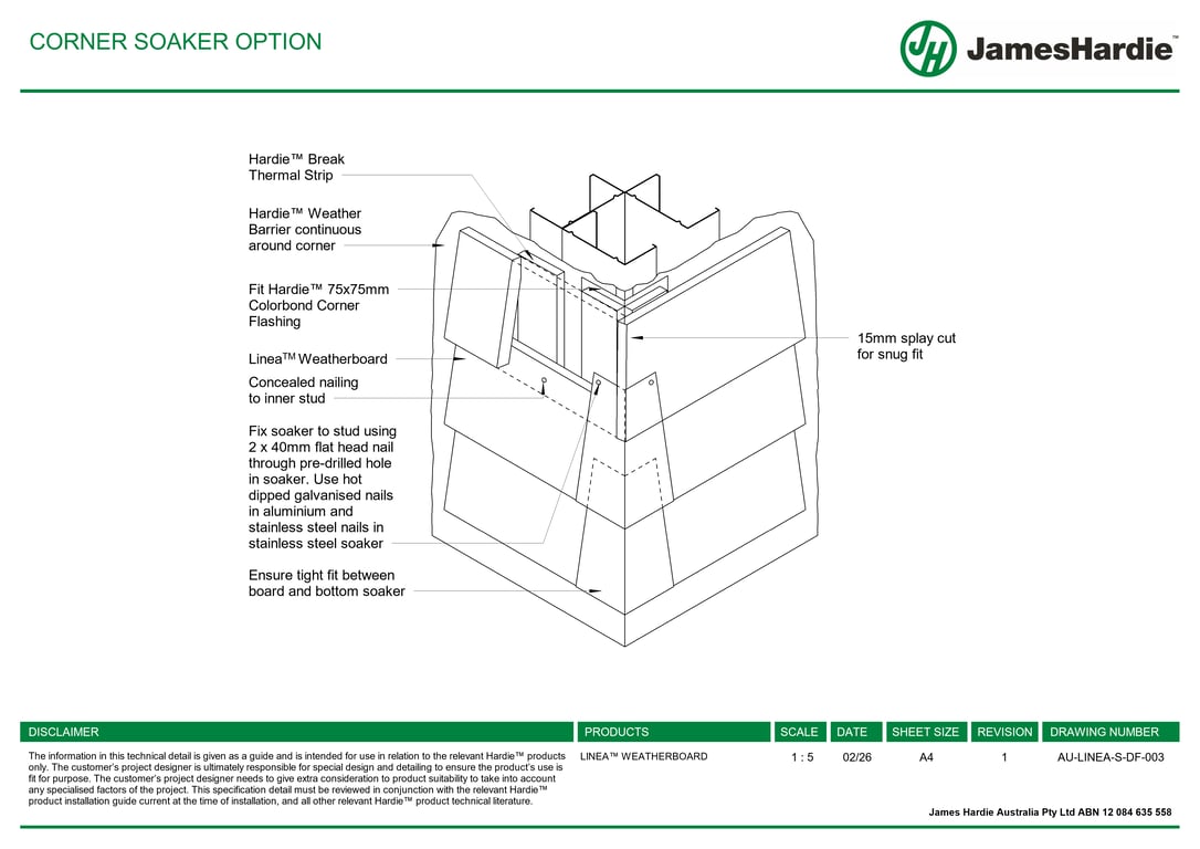 Navigate to AU-LINEA-S-DF-003 - CORNER SOAKER OPTION