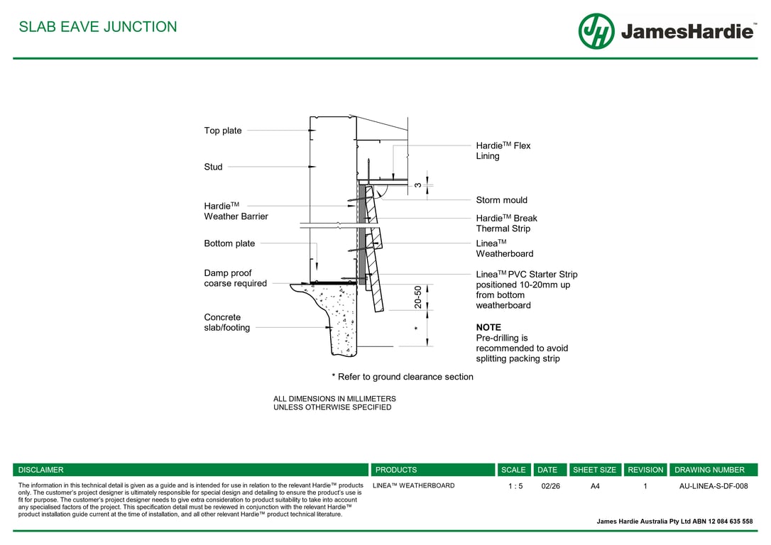 Navigate to AU-LINEA-S-DF-008 - SLAB EAVE JUNCTION