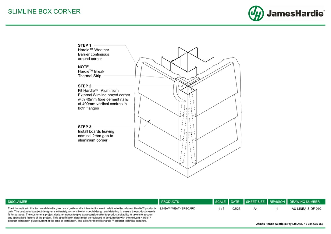 Navigate to AU-LINEA-S-DF-010 - SLIMLINE BOX CORNER