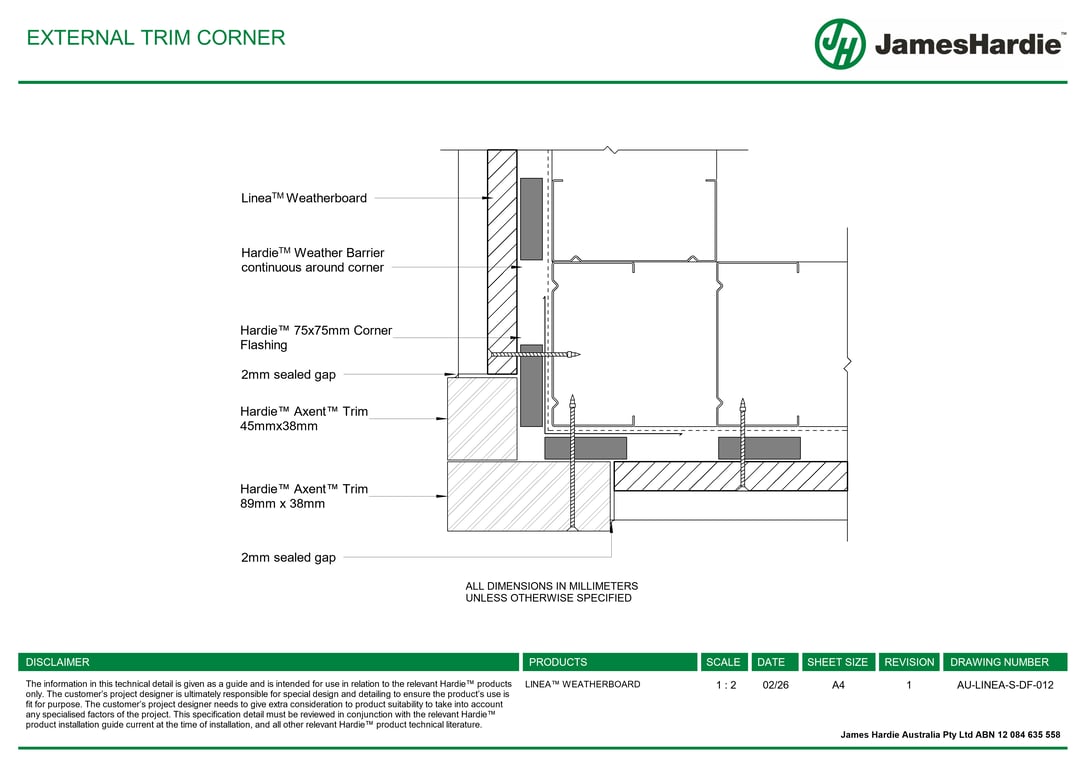 Navigate to AU-LINEA-S-DF-012 - EXTERNAL TRIM CORNER